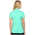 thumbnail image 3 of Nike Women's Dri-Fit Mini Stripe Golf Polo Emerald Green, 3 of 3