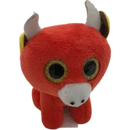 TY McDonald's Teenie Beanie Boos - SNORT the Bull (4" Plush)(NO TY HANG TAG)(BONUS 1 FUN CHOPS)