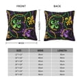 thumbnail image 2 of Pofeuu Mardi Gras6 Print Double-sided plush pillowcase Square Throw Pillow Covers Pillows Cover for Living Room Bedroom Sofa Couch Cushion Cover（No pillow core）-22"x22", 2 of 7