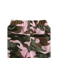 thumbnail image 5 of Gureui Girl’s 2Pcs Clothes Set, Sleeveless Letter Printed High Neck Halter Tops with Camouflage Printed Long Pants Clothes Set, 5 of 8