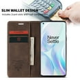 thumbnail image 3 of Dteck Wallet Case For OnePlus 8 Pro, Premium PU Leather Wallet case Magnetic Flip Folio [Kickstand Feature] with ID & Credit Card Pockets,Coffee, 3 of 6
