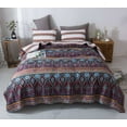 thumbnail image 4 of DaDa Bedding Southwestern Aztec Bohemian Desert Tribal Quilted Bedspread Set (KSX-002), 4 of 8