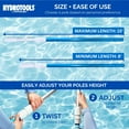 thumbnail image 3 of HydroTools by Swimline Anodized Outside Cam Telescopic Pool Pole, 3 of 7