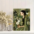 thumbnail image 2 of UXIEQU Botanical Portrait Woman Floral Canvas Print 15.75x11.81 Inches, 2 of 8