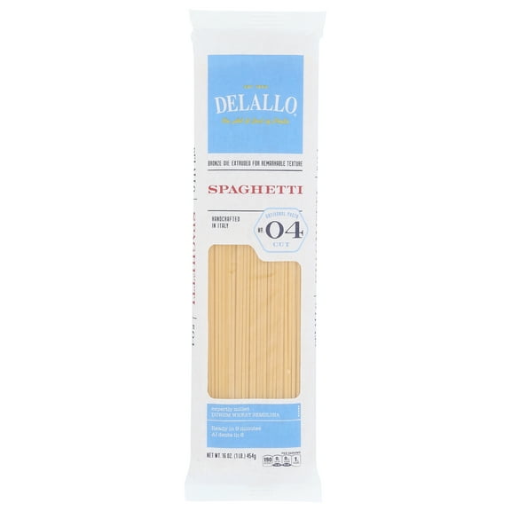 Pack of 16, Delallo No. 4 Spaghetti Pasta, 16 oz