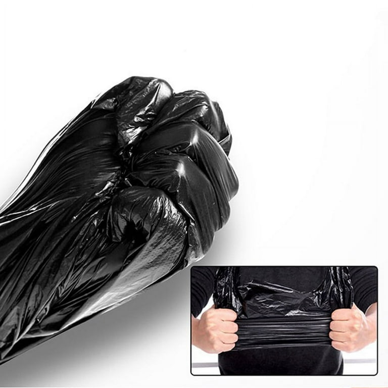Jbhelth Black Disposable Garbage Bag Plastic Sturdy T Shirt Bags Thickened  Grocery Bags Durable 50Pcs New 