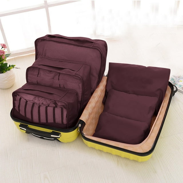 Sac de Tri et de Rangement pour Vêtements de Voyage, Portable, Grande Capacité, Classification des Bagages, Sac de Rangement 6 Pcs