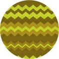 thumbnail image 1 of Ahgly Company Indoor Round Patterned Golden Brown Yellow Area Rugs, 6' Round, 1 of 6