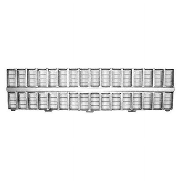 Grille with Single & Dual Rectangle Headlamp for 1981-1982 Chevy Pickup, Blazer & Suburban - Argent