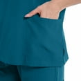 thumbnail image 3 of Two Piece Scrub Set Womens s Medical Uniform Scrubs Top Jpggers Pants with Pockets Short Sleeve Nursing Workwear, L, 3 of 5