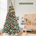 thumbnail image 2 of Gymax 9 FT Pre-lit Snow Sprayed Christmas Tree Artificial Xmas Tree w/ 8 Lighting Modes, 2 of 10
