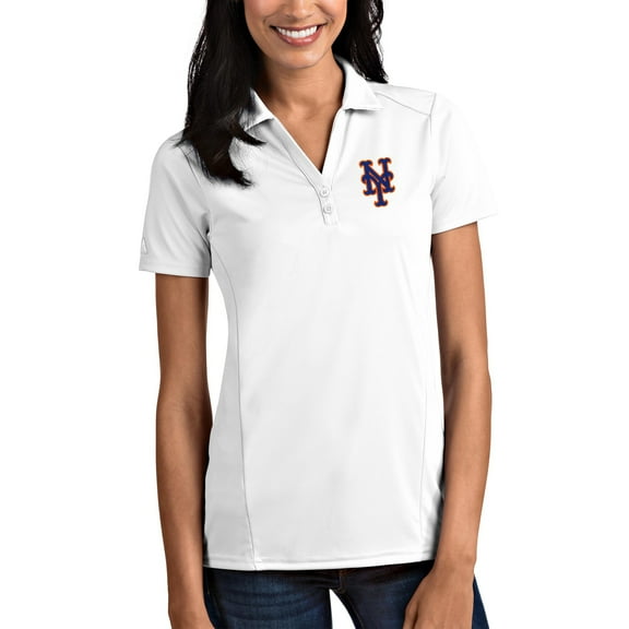 New York Mets Antigua Women's Tribute Polo - White