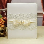 Angle View: Ivory Beverly Clark French Lace Collection Wedding Scrapbook