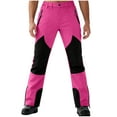 thumbnail image 3 of YOIAVAIOY Professional Ski Gear One-Piece Ski Bibs: 3-Layer Waterproof Abrasion-Resistant Insulated Unisex Snow Pants Pink S, 3 of 9
