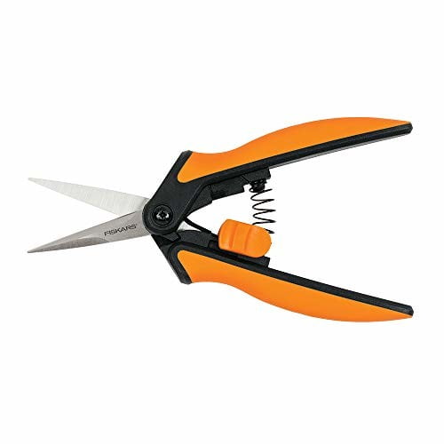 Fiskars Softouch Micro-Tip Pruning Snip, Non-Coated Blades, 10' (399240-1003)