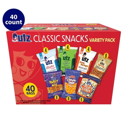 Utz Classics Snack Box, Variety Pack, 1 oz, 40 Count