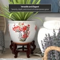 thumbnail image 3 of Red Lantern Large 20" Cherry Blossom Porcelain Fishbowl Planter, 3 of 6