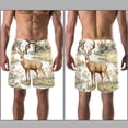 thumbnail image 3 of luoweisi Men's Beach Shorts Quick Dry Swim Trunks with Mesh Lining Jungle Elk 2XL, 3 of 5