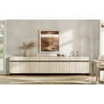 thumbnail image 4 of WAMPAT 4 in 1 Sideboard Cabinet, 126 in, Adjustable Shelves & Doors, Modern Wood Buffet Credenza, Coffee Bar Storage Unit, Fits Dining Room or Living Room, Light Oak, 4 of 7
