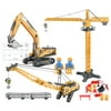 Roliyen Vehicle Toy Set, Engineering Tractor And Excavator Toy Set, Crane, Excavator