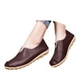 thumbnail image 3 of Huesdet Woman Flat Loafers Penny Shoes Slip On Comfortable Everyday Moccasins for Work Office Outdoor(Coffee,10), 3 of 7
