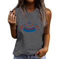 thumbnail image 3 of Lydpxz Women's 4th of July Tank Tops Plus Size Patriotic American Flag Graphic Tees Cute Sleeveless T Shirts Camisole Athletic Crew Neck Tanks, 3 of 5
