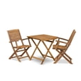 thumbnail image 1 of Pemberly Row Traditional 3-Piece Patio Bistro Set in Natural Oil, 1 of 16