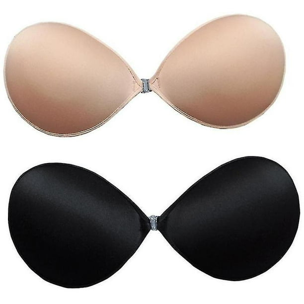 Dww-2 Pairs Of B Cup Strapless Invisible Glossy Cloth Round Cups