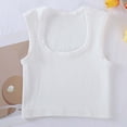 thumbnail image 2 of Miluxas Womens Seamless Ribbed Crop Tank Tops Casual Square Neck Going Out Tops Solid Basic Tank Workout Tops White, 2 of 6