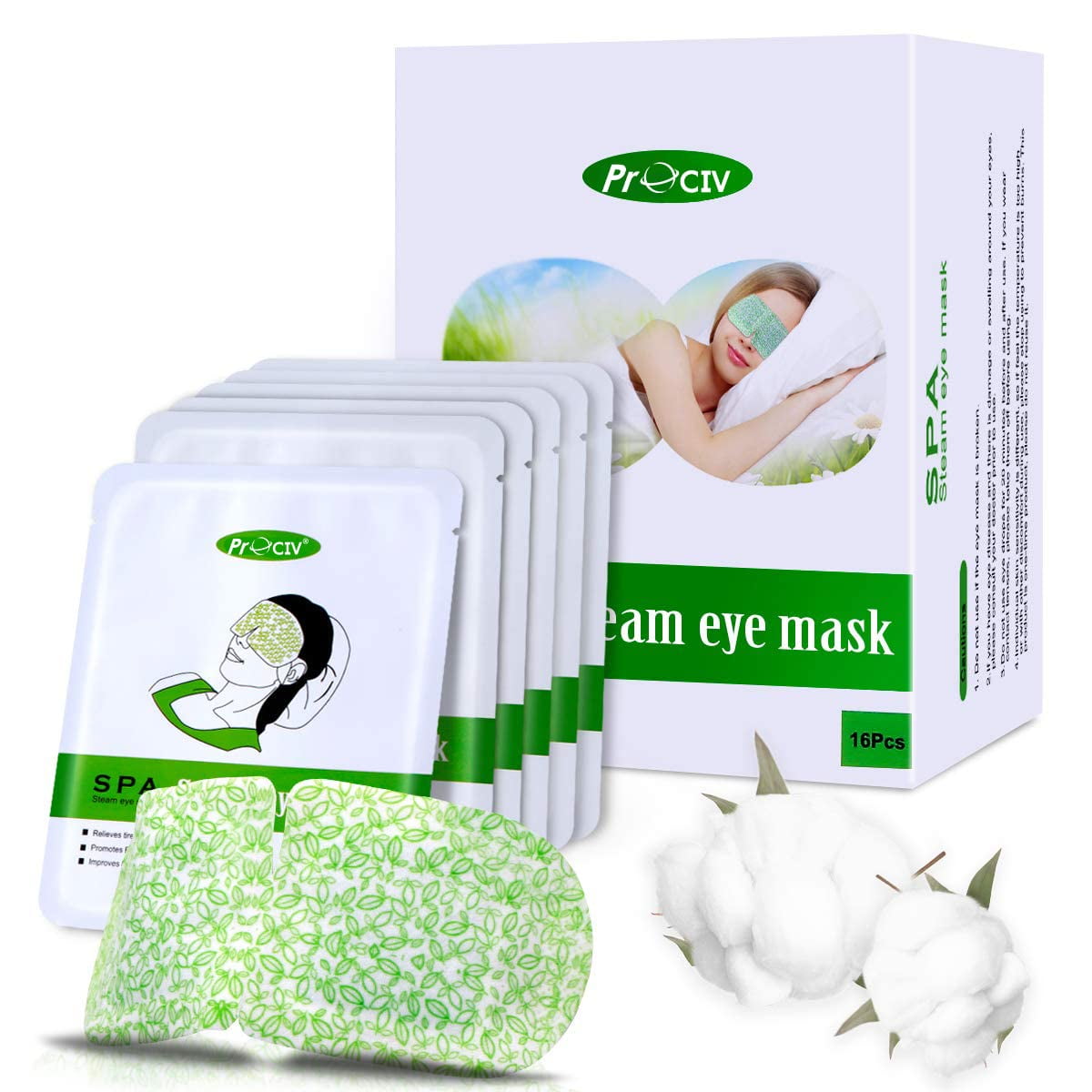 16 Packs Auto Heated Eye Masks/Steam Eye Masks for Dark Circles and