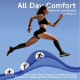 thumbnail image 2 of Wabjtam Zipper Compression Socks-2pairs Calf Knee High Open Toe Compression Stocking (black/nude, Large-x-large), 2 of 5