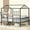 Black, variant on Twin Size House Loft Bed with Slide and Stairs, Metal Frame Loft Bed with Shelves, Hanging Rod, Safe Guardrails, Playhouse Style, House-shaped Roof and Noise-free Design, Pink