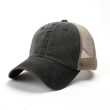 Hqlecpe Mens Baseball Cap Unisex Outdoor Cotton High Quality Embroidered Mesh Mens Baseball Caps Adjustable