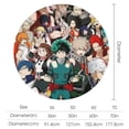thumbnail image 2 of My Hero Academia Round Tablecloth Print Decorative Table Cover Washable Table Cloths for Dining Party Picnic 50x50in, 2 of 8