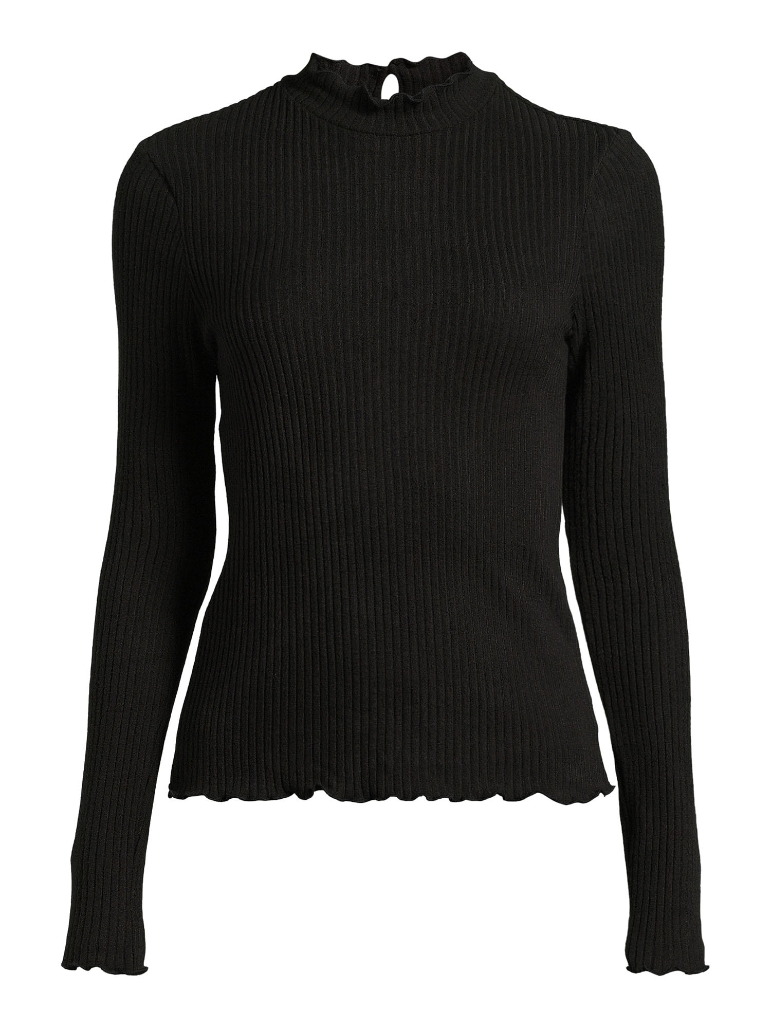 Self Esteem Juniors Mock Neck Ribbed Top
