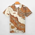 thumbnail image 3 of Marble Texture Men Zipper T-shirt Summer Casual Short Sleeve T-shirt Top, 3 of 7