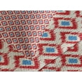 thumbnail image 4 of Ambesonne Ikat Quilted Bedspread Set 3 Pcs, Traditional Diamond Line, King Size, Red Blue Beige, 4 of 5