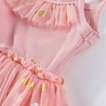 thumbnail image 4 of Gyratedream Toddler Girl's Cute Spaghetti Strap Cami Dress Polka Dots Shirred Mesh A Line Party Tutu Dress Baby Kids Summer Ruffle Princess Dress for 0-6 Years, 4 of 8