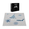 thumbnail image 4 of Ambesonne Nautical Jigsaw Puzzle, Ship Whale Waves, Heirloom-Quality Fun Activity for Family Durable Cardboard, 1000 pcs, Beige Blue White, 4 of 6