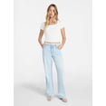 thumbnail image 2 of No Boundaries Lace Waist Baggy Wide Leg Jeans, 31'' Inseam, Women's 00-18, 2 of 6