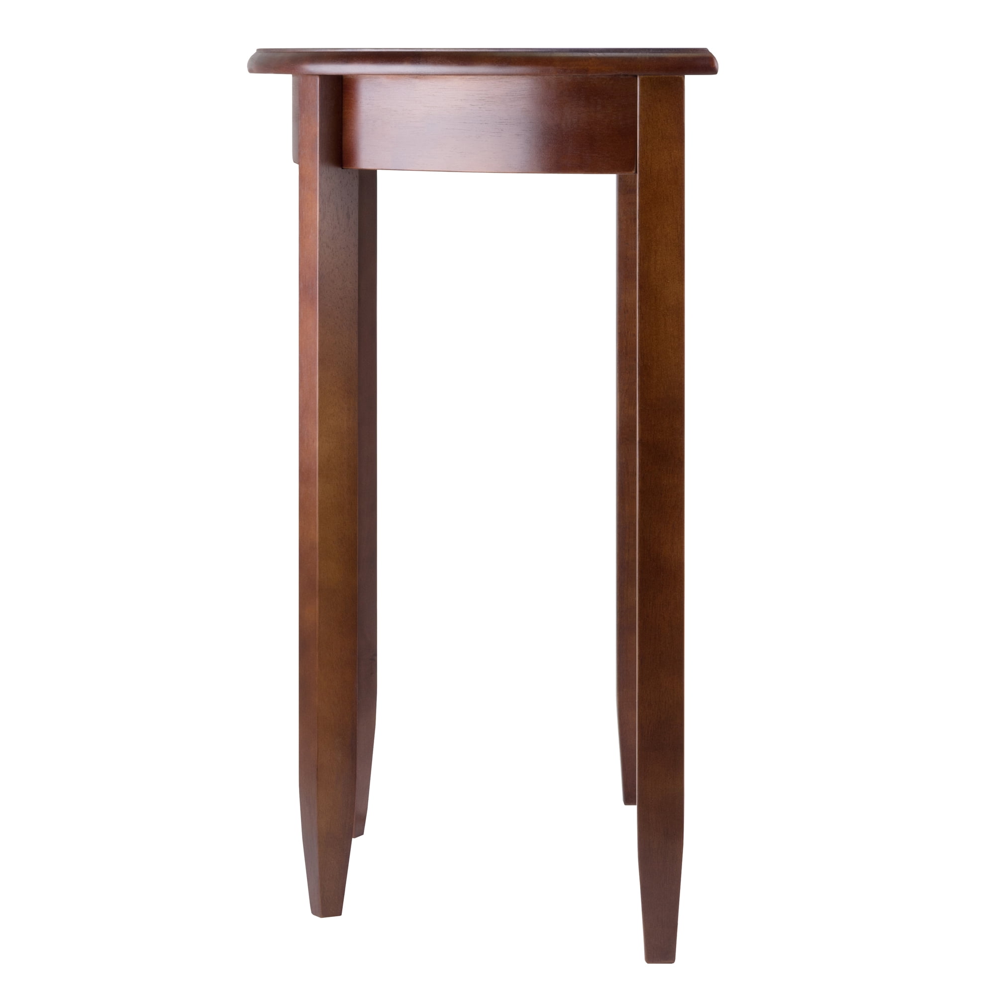 Winsome Concord Half Moon Console Table, Walnut Finish