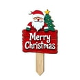 thumbnail image 2 of 7.8 Inch Outdoor Christmas Decorations,Wooden Snowman Santa Claus Decorative Garden Stakes for Christmas Outdoor Yard, Xmas Signs for Home Outside Yard Lawn Porch Pathway Xmas Decor(Santa Claus), 2 of 4