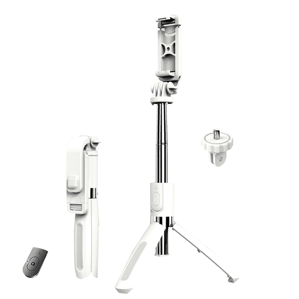 Phone Selfie Stick Soporte para Selfie para teléfono móvil Monopie telescópico Soporte de control de obturador compatible con Bluetooth, Blanco tholdsy EL001103-02B