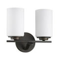 thumbnail image 6 of Poydras 2-Light Oil-Rubbed Bronze Vanity Light With Etched Glass Shades, 6 of 6