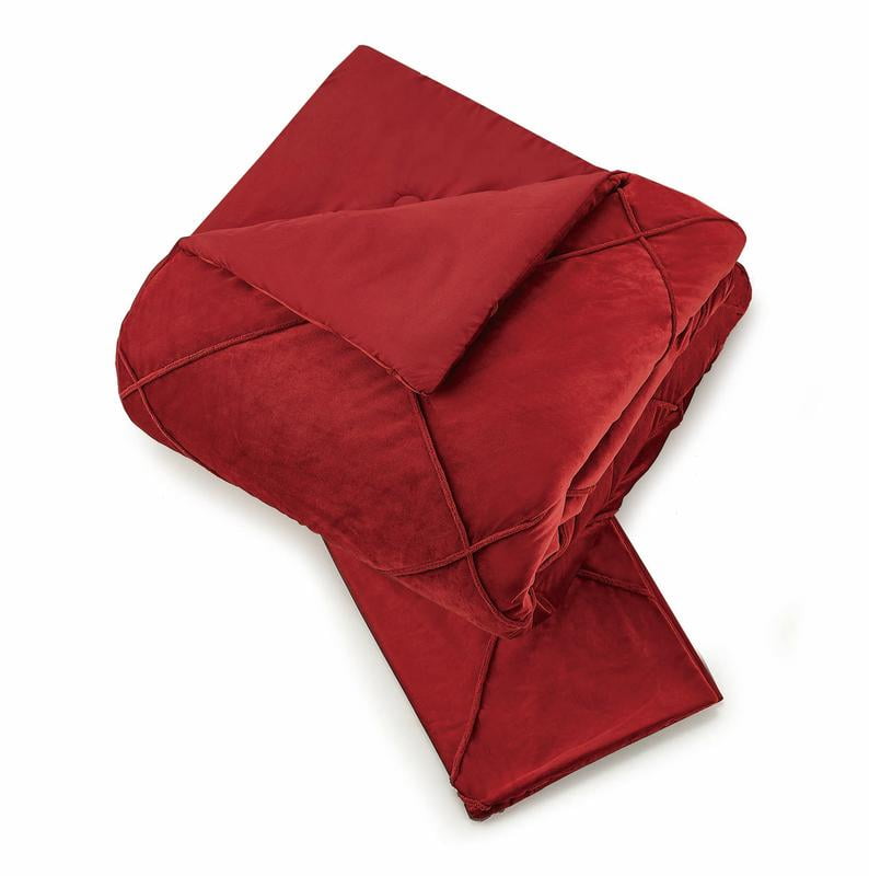 Better Homes & Gardens Embroidered Velvet 3pc Set Full/Queen Red