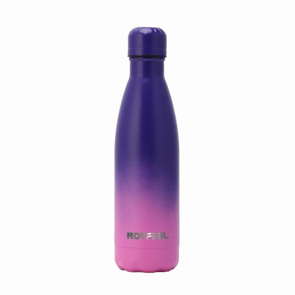 Botella de cola NOVFEEL de acero inoxidable, 500 ml, color morado y rojo
