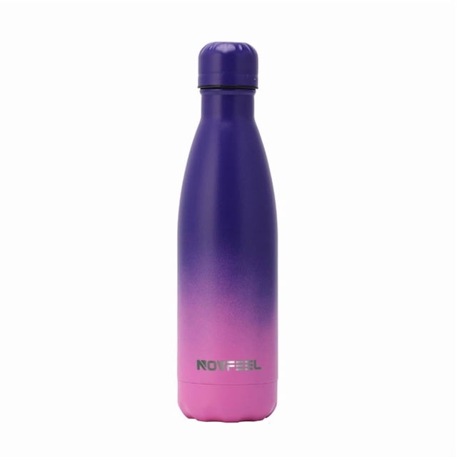 Botella de cola NOVFEEL de acero inoxidable, 500 ml, color morado y rojo