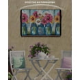 thumbnail image 6 of Outdoor TV Cover 52 to 55 Inch Weatherproof, Home Floral Vase Waterproof TV Screen Protector for Outside Decor with Zipper and Pocket 52"L x 30"H , Vintage Blue Wood Textured, 6 of 7