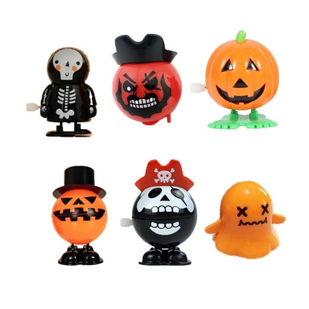 

Halloween pumpkin 6PCS/Set Halloween Gift Winding Toy Pumpkin Walking Doll Toy Kindergarten Gift