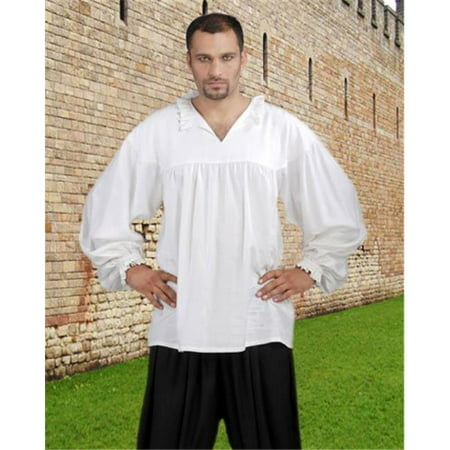 The Pirate Dressing C1116 Early Renaissance Shirt, White - Large